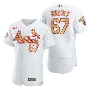 Men's Max Moroff St. Louis Cardinals Flex Base Jersey White WS White WS