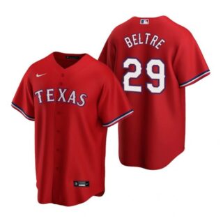Men's Adrian Beltre Texas Rangers Cool Base Jersey Gray Red