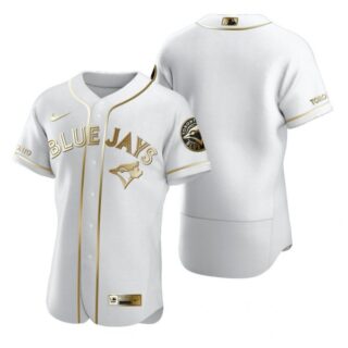Men's Blank Toronto Blue Jays Flex Base Jersey Powder Blue White Golden