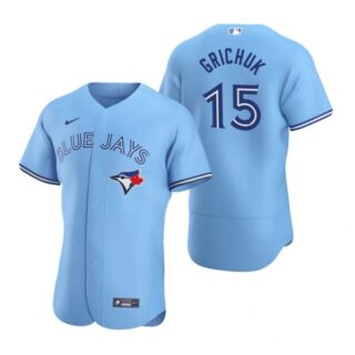 Men's Randal Grichuk Toronto Blue Jays Flex Base Jersey Black Golden Powder Blue