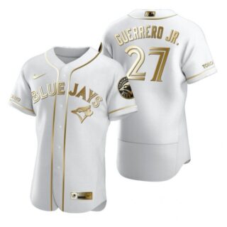 Men's Vladimir Guerrero Jr. Toronto Blue Jays Flex Base Jersey White White Golden