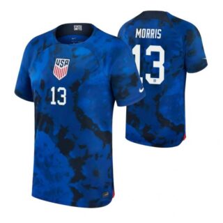Men's Jordan Morris USMNT National Team Blue Away Soccer Jersey 2022-23