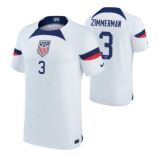 Men's Walker Zimmerman USMNT National Team White Home Soccer Jersey 2022-23