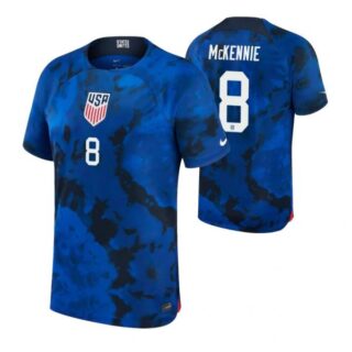 Men's Weston Mckennie USMNT National Team Blue Away Soccer Jersey 2022-23