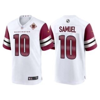 Men's Washington Commanders Custom 90th Anniversary Patch White Jerseys