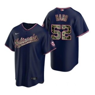 Men's Brad Hand Washington Nationals Cool Base Jersey Navy Navy 2021 Memorial Day