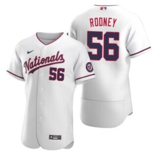 Men's Fernando Rodney Washington Nationals Flex Base Jersey White Alternate White Alternate