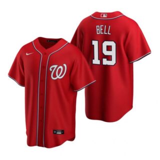 Men's Josh Bell Washington Nationals Cool Base Jersey Red Red