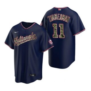 Men's Ryan Zimmerman Washington Nationals Cool Base Jersey White Home Navy 2021 Memorial Day