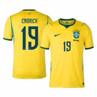 ENDRICK #19 Brazil Home Soccer Jersey World Cup 2026 Yellow