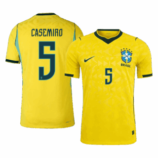 Brazil CASEMIRO #5 Home Soccer Jersey Authentic 2026