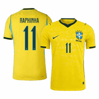 Brazil RAPHINHA #11 Home Soccer Jersey Authentic 2026
