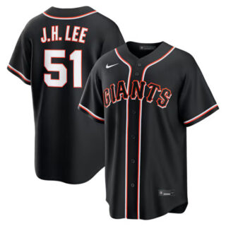 Jung Hoo Lee San Francisco Giants #51 Fashion Black Out Jersey