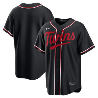 Minnesota Twins Fashion Black Out Jersey
