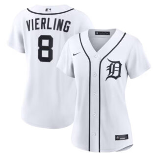 Women's Matt Vierling Detroit Tigers #8 Home Jersey - White