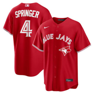 Men's George Springer Toronto Blue Jays #4 Canada Day Jersey - Red