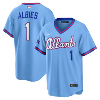 Ozzie Albies Atlanta Braves #1 2026 City Connect Stadium Jersey - Powder Blue