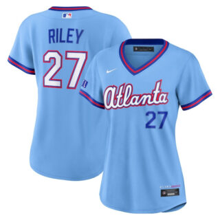 Women's Austin Riley Atlanta Braves #27 2026 City Connect Stadium Jersey - Powder Blue