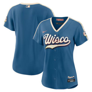 Women's Milwaukee Brewers 2026 City Connect Stadium Jersey - Mineral Blue