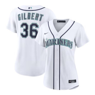Women's Logan Gilbert Seattle Mariners #36 Home Jersey - White