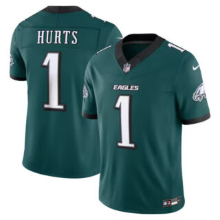 Jalen Hurts Philadelphia Eagles #1 Vapor F.U.S.E. Stitched Limited Jersey - Midnight Green