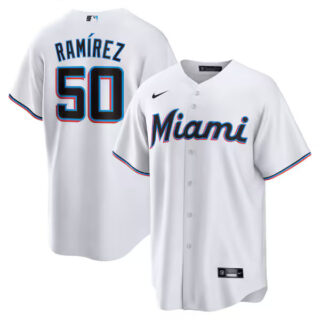 Agustin Ramirez Miami Marlins #50 Home Jersey - White