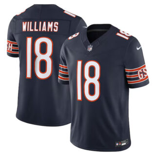 Caleb Williams Chicago Bears #18 Vapor F.U.S.E. Stitched Limited Jersey - Navy