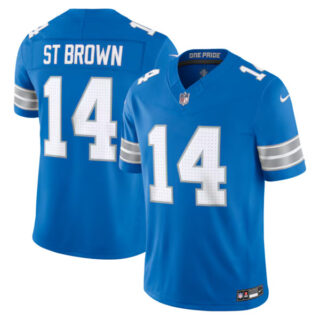 Amon-Ra St. Brown Detroit Lions #14 Vapor F.U.S.E. Stitched Limited Jersey - Blue