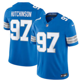 Aidan Hutchinson Detroit Lions #97 Vapor F.U.S.E. Stitched Limited Jersey - Blue