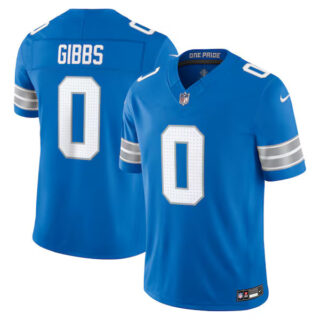 Jahmyr Gibbs Detroit Lions #0 Vapor F.U.S.E. Stitched Limited Jersey - Blue