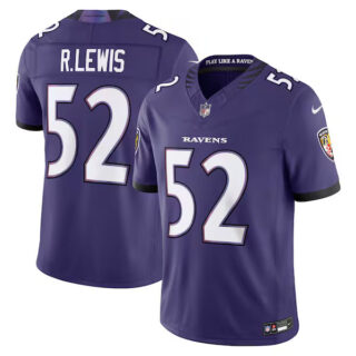 Ray Lewis Baltimore Ravens #52 Vapor F.U.S.E. Stitched Retired Limited Jersey - Purple