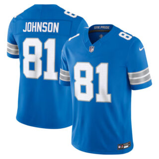 Calvin Johnson Detroit Lions #81 Vapor F.U.S.E. Stitched Retired Limited Jersey - Blue