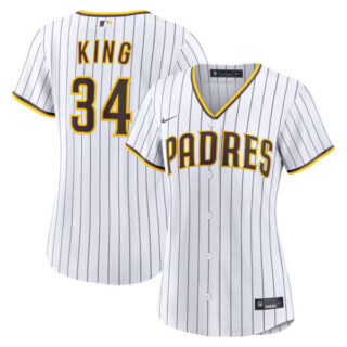 Women's Michael King San Diego Padres #34 Home Jersey - White