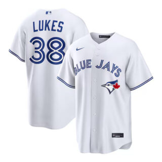 Nathan Lukes Toronto Blue Jays #38 Home Jersey - White