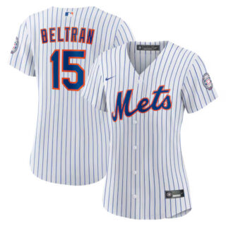 Women's Carlos Beltran New York Mets #15 2026 Baseball Hall of Fame Retired Player Jersey - White