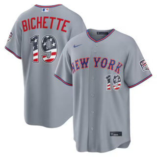 Bo Bichette New York Mets #19 USA 250 Fourth of July Road Stadium Jersey - Gray