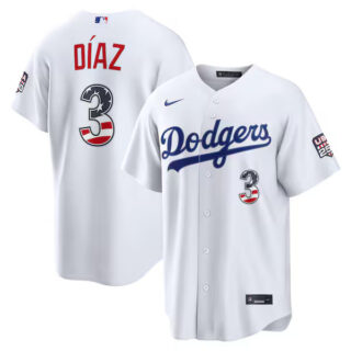 Edwin Diaz Los Angeles Dodgers #3 USA 250 Fourth of July Home Stadium Jersey - White