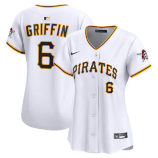 Women's Konnor Griffin Pittsburgh Pirates #6 Home Limited Jersey - White