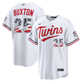 2026 All-Star Edition Stars & Stripes Minnesota Twins #25 Byron Buxton White Stadium Jersey