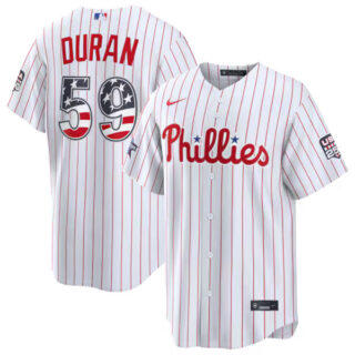 2026 All-Star Edition Stars & Stripes Philadelphia Phillies #59 Jhoan Duran White Stadium Jersey
