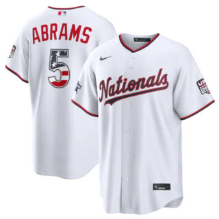 2026 All-Star Edition Stars & Stripes Washington Nationals #5 CJ Abrams White Stadium Jersey