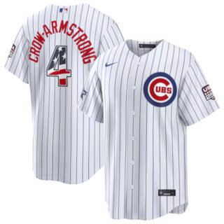 2026 All-Star Edition Stars & Stripes Chicago Cubs #4 Pete Crow-Armstrong White Stadium Jersey