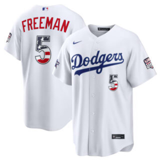 2026 All-Star Edition Stars & Stripes Los Angeles Dodgers #5 Freddie Freeman White Stadium Jersey