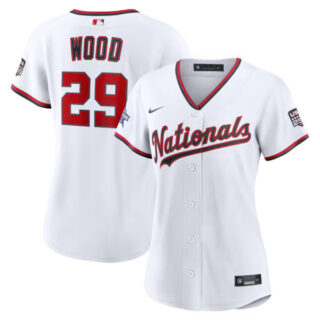2026 All-Star Game Women's Washington Nationals #29 James Wood White Replica Jersey