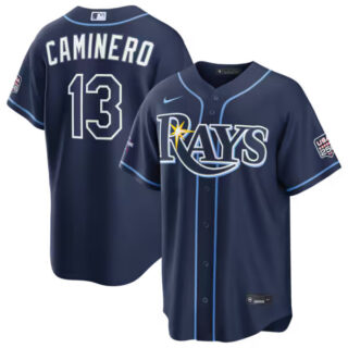 2026 All-Star Game Tampa Bay Rays #13 Junior Caminero Navy Replica Jersey