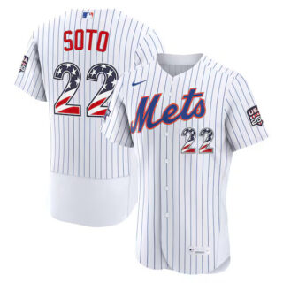 2026 All-Star Edition Stars & Stripes New York Mets #22 Juan Soto White Authentic Jersey