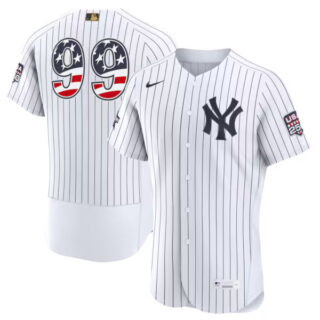 2026 All-Star Edition Stars & Stripes New York Yankees #99 Aaron Judge White Authentic Jersey
