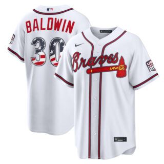 Drake Baldwin Atlanta Braves #30 USA 250 Fourth of July Home Stadium Jersey - White
