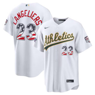 2026 All-Star Edition Stars & Stripes Athletics #23 Shea Langeliers White Stadium Jersey