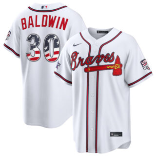 2026 All-Star Edition Stars & Stripes Atlanta Braves #30 Drake Baldwin White Stadium Jersey